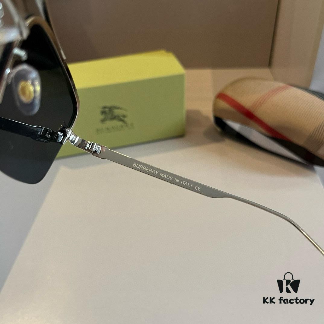 Burberry New One-Piece Pilot Sunglasses, Must-Have Travel Accessory, Popular Unisex Sun Glasses Worn by Many Celebrities