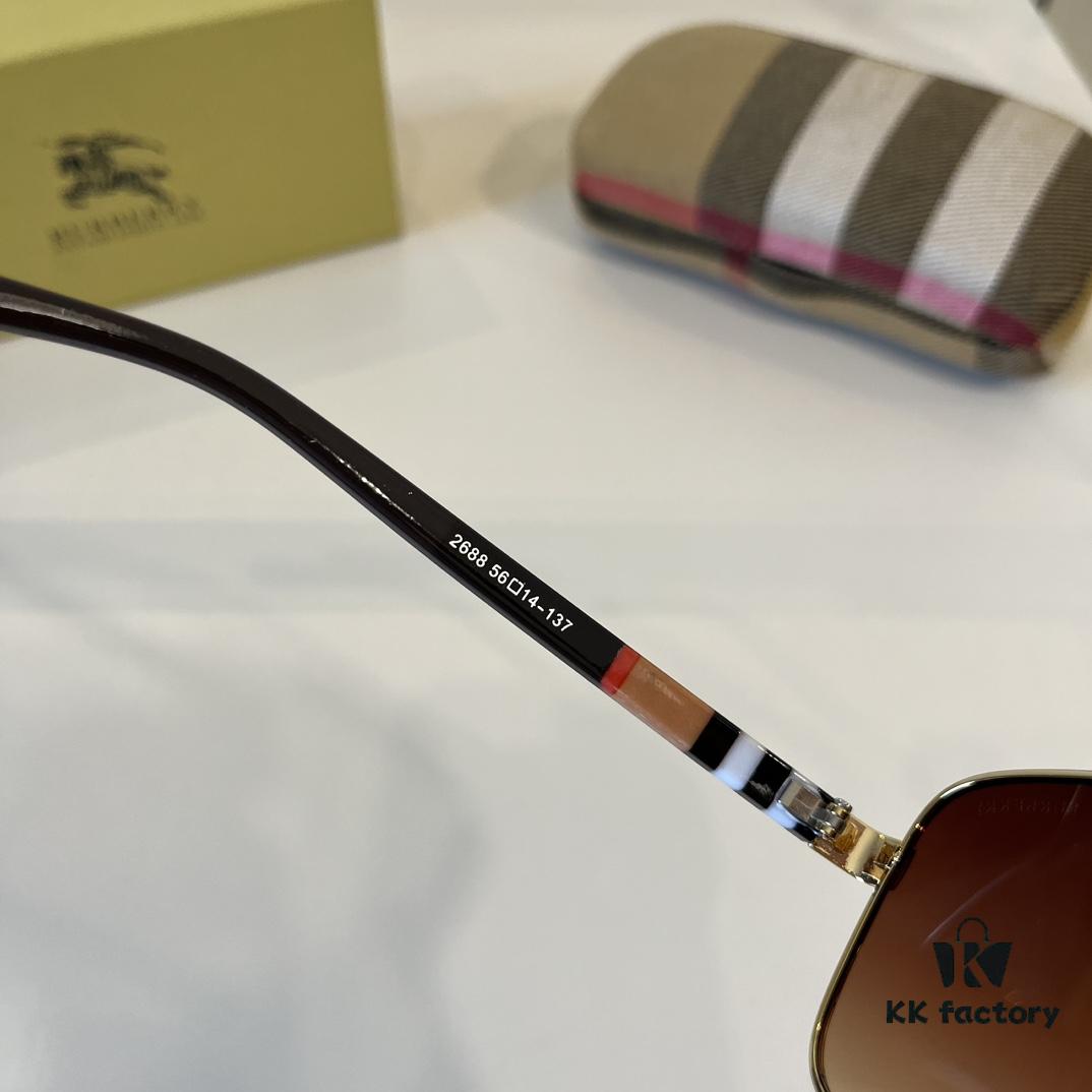 Burberry New One-Piece Aviator Sunglasses, Must-Have Style for Travel, Popularized by Numerous Celebrities, Unisex Sun Glasses