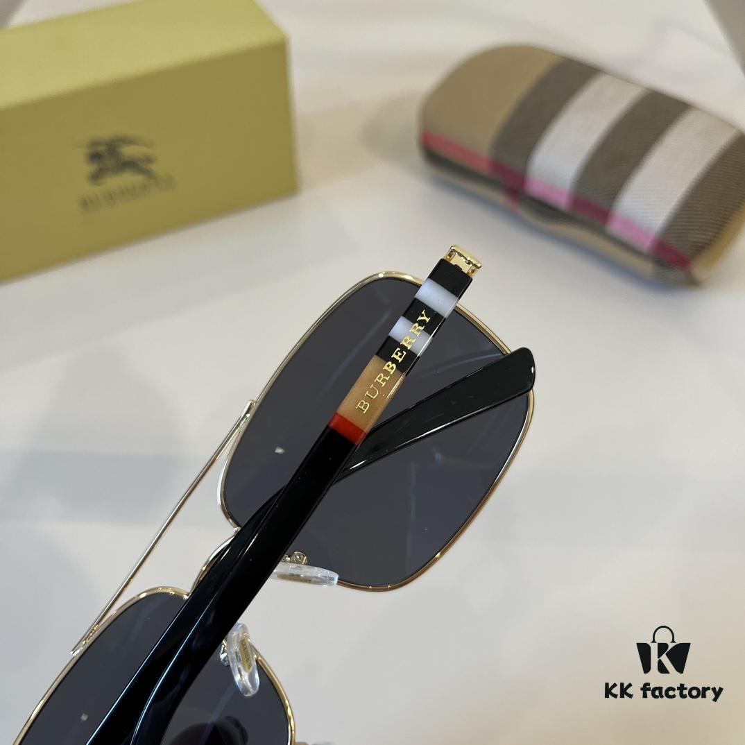 Burberry New One-Piece Aviator Sunglasses, Must-Have Style for Travel, Popularized by Numerous Celebrities, Unisex Sun Glasses