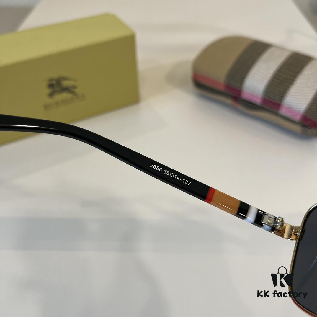 Burberry New One-Piece Aviator Sunglasses, Must-Have Style for Travel, Popularized by Numerous Celebrities, Unisex Sun Glasses