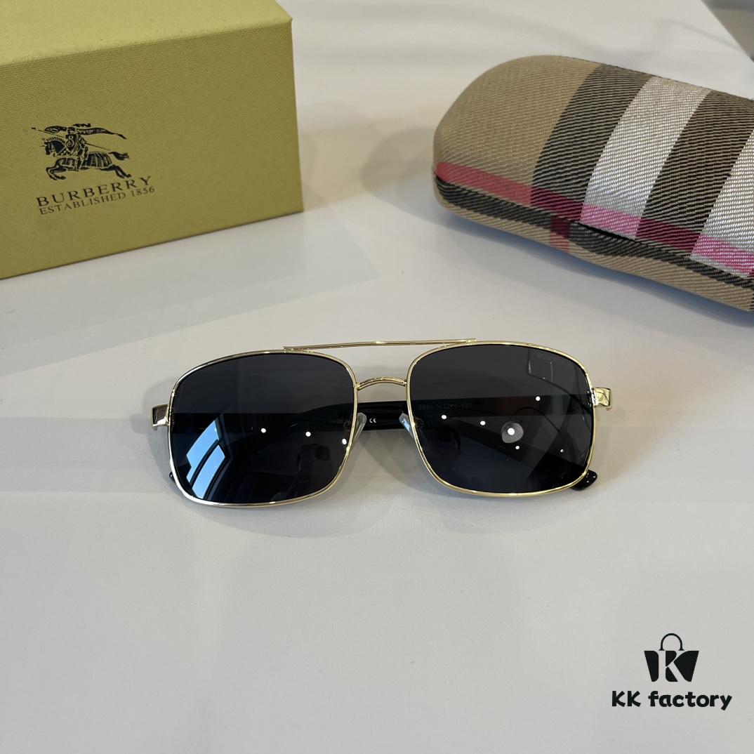 Burberry New One-Piece Aviator Sunglasses, Must-Have Style for Travel, Popularized by Numerous Celebrities, Unisex Sun Glasses