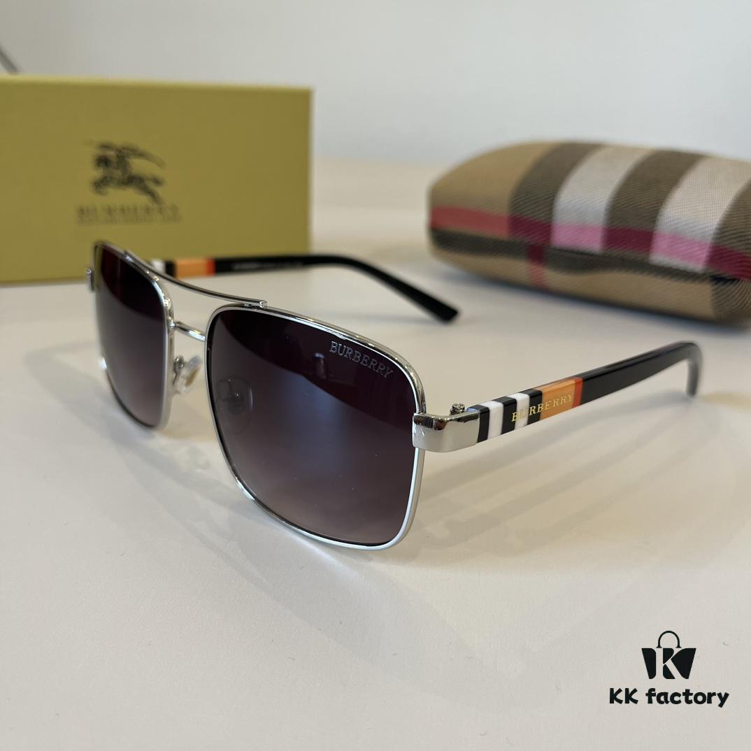 Burberry New One-Piece Aviator Sunglasses, Must-Have Style for Travel, Celebrity Favorite Unisex Sun Glasses