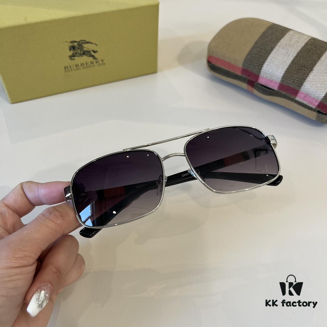 Burberry New One-Piece Aviator Sunglasses, Must-Have Style for Travel, Celebrity Favorite Unisex Sun Glasses