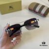 Burberry New One-Piece Aviator Sunglasses, Must-Have Style for Travel, Celebrity Favorite Unisex Sun Glasses