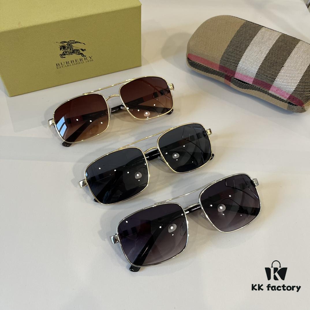 Burberry New One-Piece Aviator Sunglasses, Must-Have Style for Travel, Celebrity Favorite Unisex Sun Glasses