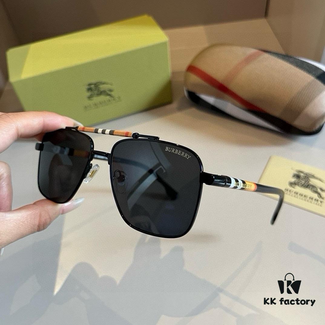 Burberry New One-Piece Aviator Sunglasses, Must-Have Travel Accessory, Celebrity-Favorite Unisex Pilot Sun Glasses