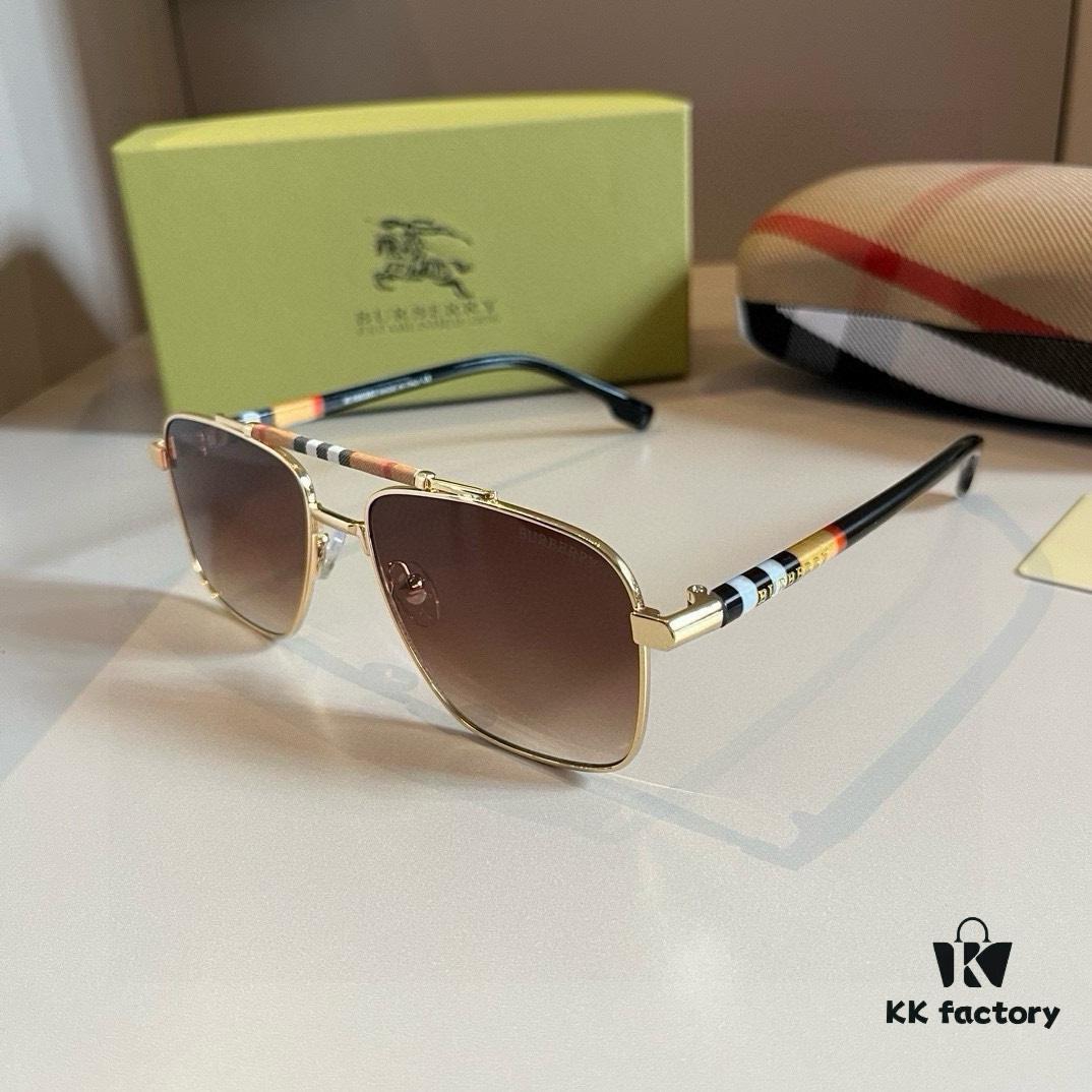 Burberry New One-Piece Pilot Sunglasses, Must-Have Travel Accessory, Popular Unisex Aviator Shades