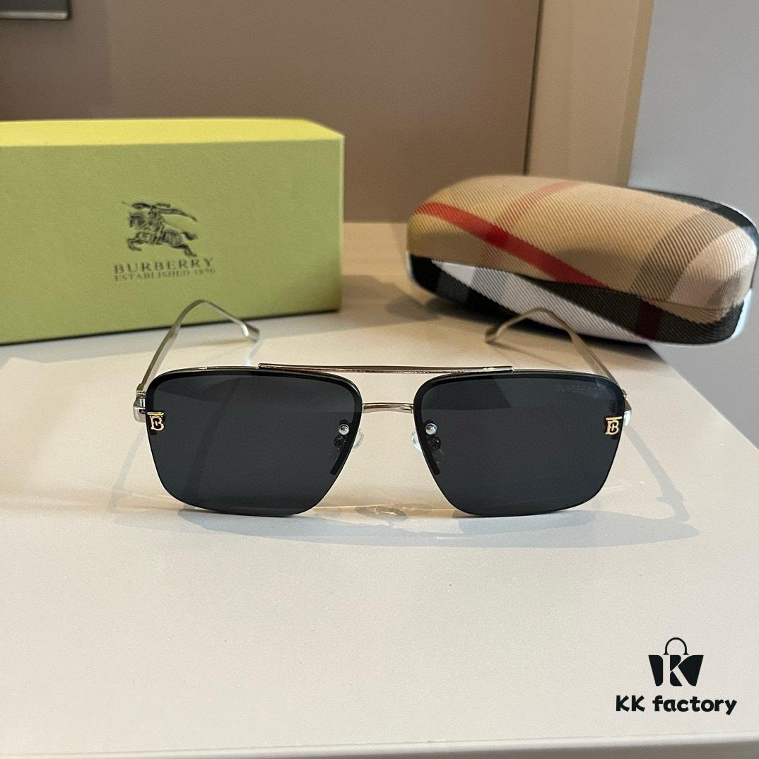 Burberry New One-Piece Aviator Sunglasses, Must-Have Travel Accessory, Popular Unisex Pilot Sun Glasses Worn by Many Celebrities