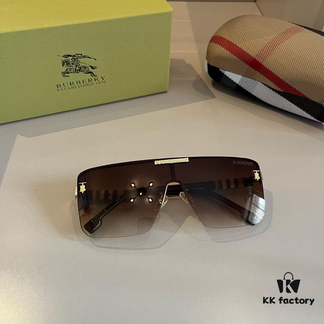 Burberry New One-Piece Pilot Sunglasses, Must-Have Travel Accessory, Celebrity-Favorite Unisex Sun Glasses