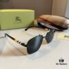 Burberry New One-Piece Pilot Sunglasses, Must-Have Travel Accessory, Popular Unisex Sun Glasses Worn by Many Celebrities