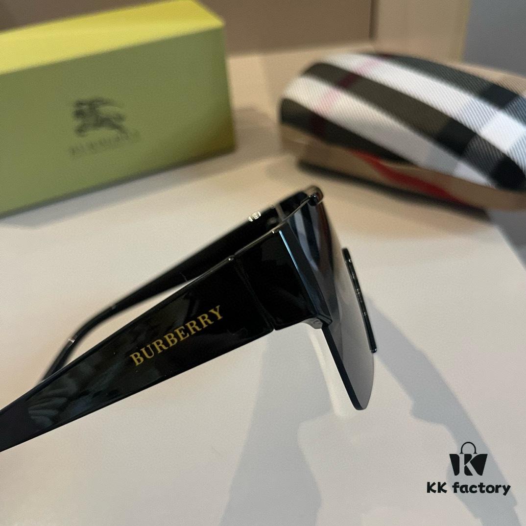 Burberry Letter Print Sunglasses Unisex BE4291 Stylish One-Piece Hip-Hop Shades for Travel and Street Photography