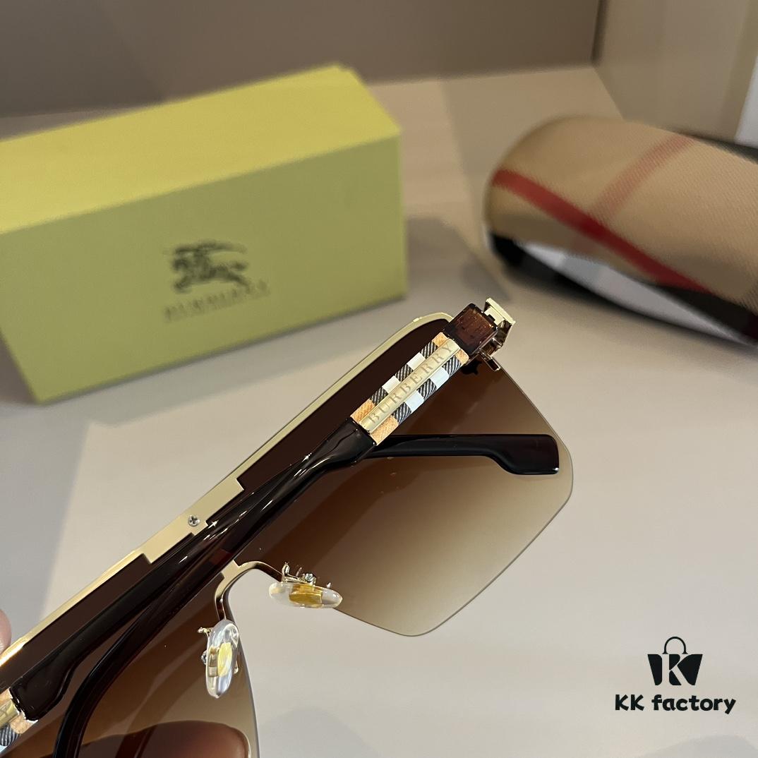 Burberry New One-Piece Pilot Sunglasses, Must-Have Travel Accessory, Popular Unisex Sun Glasses Worn by Many Celebrities