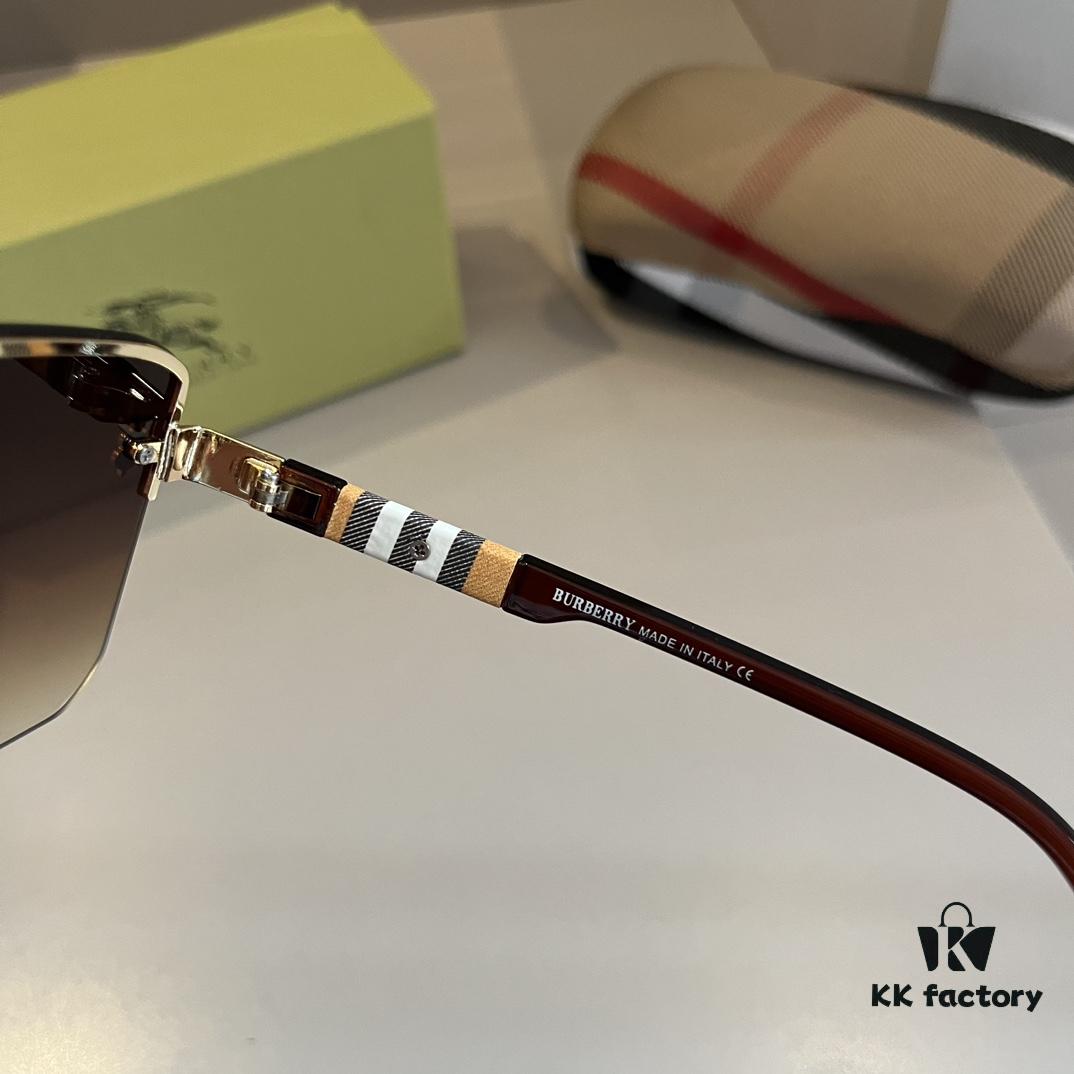 Burberry New One-Piece Pilot Sunglasses, Must-Have Travel Accessory, Popular Unisex Sun Glasses Worn by Many Celebrities