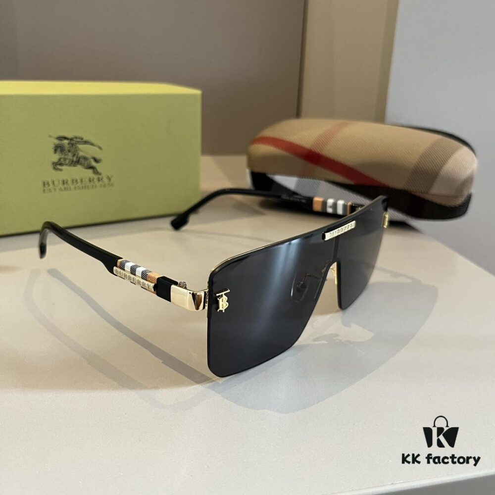 Burberry New One-Piece Pilot Sunglasses, Must-Have Travel Accessory, Celebrity-Favorite Unisex Sun Glasses