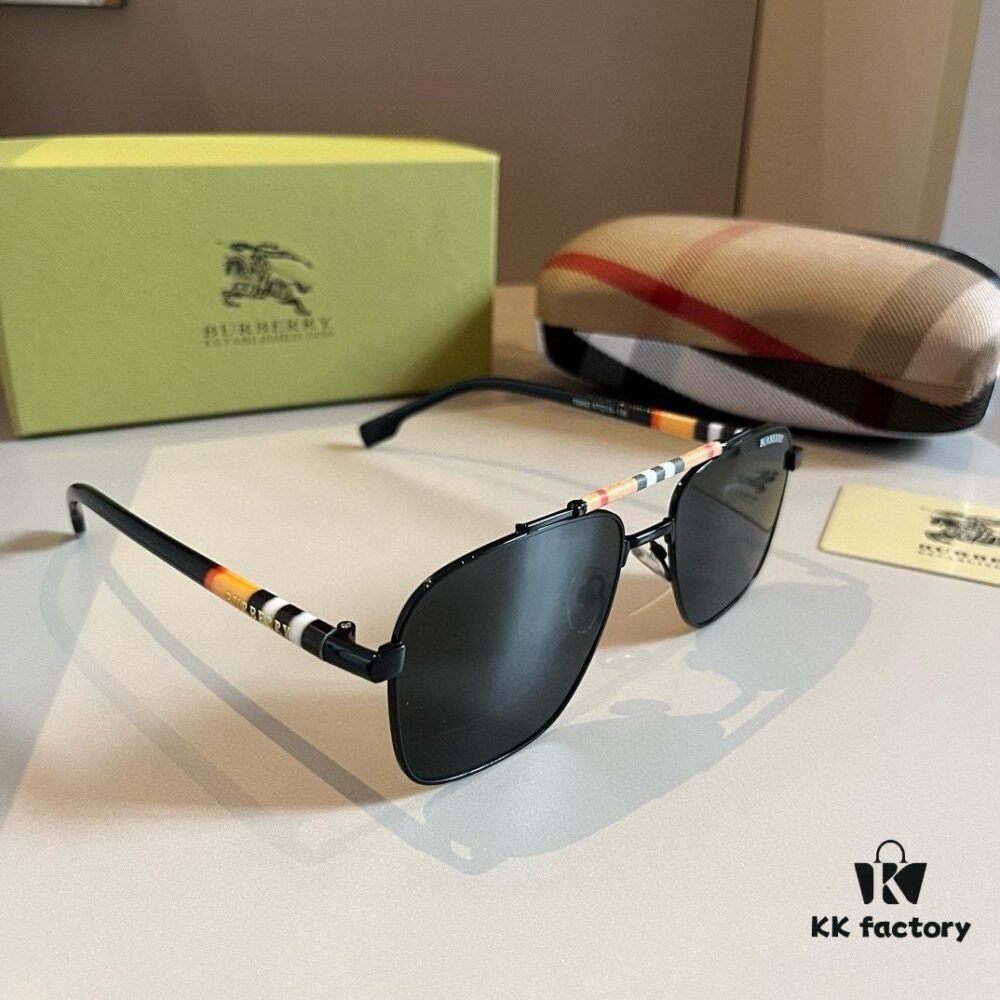 Burberry New One-Piece Pilot Sunglasses, Must-Have Travel Accessory, Popular Among Celebrities, Unisex Sun Glasses