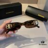 Balenciaga Paris Fashion Sunglasses - Celebrity-Inspired Black and Gold Aviator Style with Double B Logo