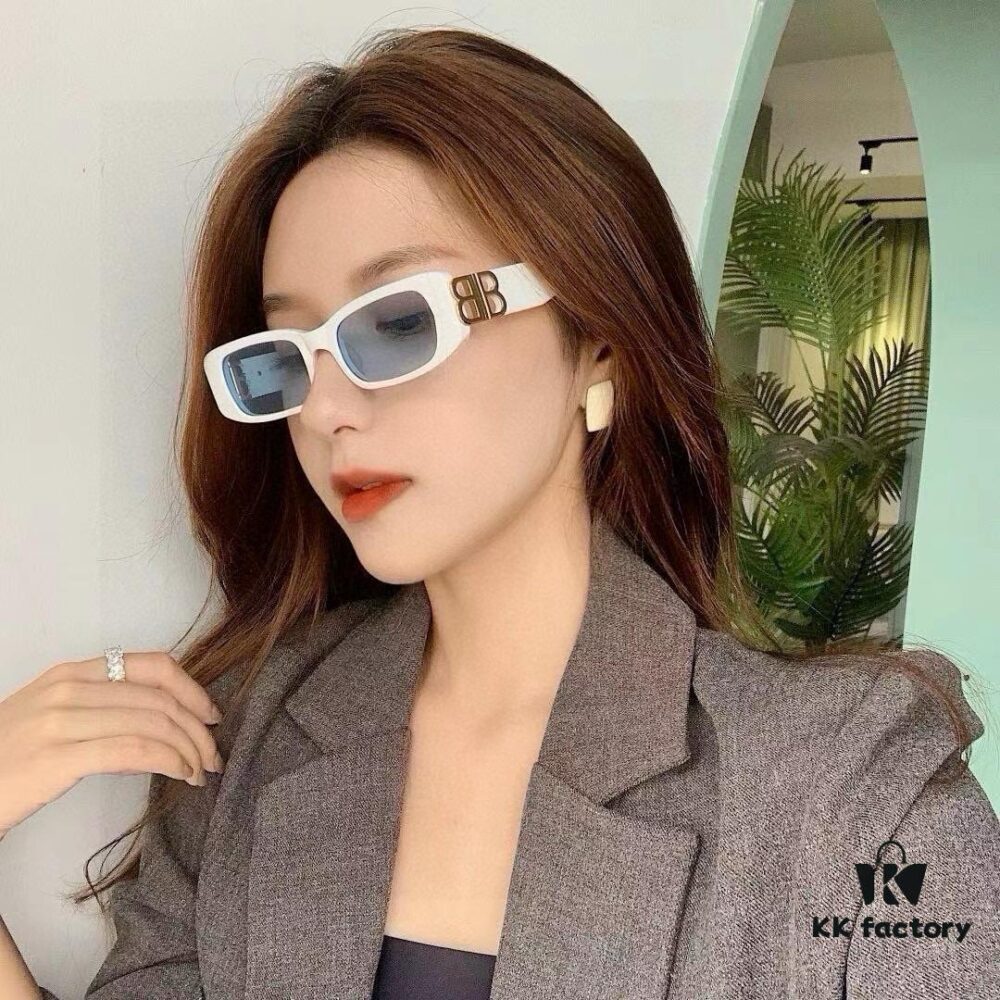 Balenciaga Black and Gold Sunglasses with Double B Logo