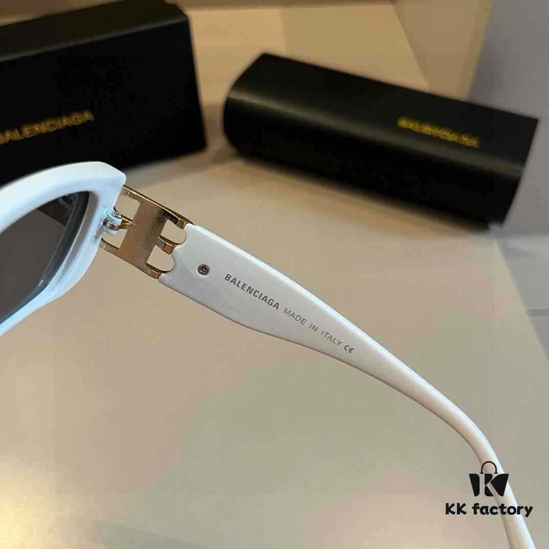 Balenciaga Black and Gold Sunglasses with Double B Logo