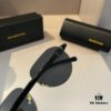 Balenciaga Black and Gold Sunglasses with Double B Logo - Vintage Square Frame, Lightweight Design