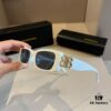 Balenciaga Black and Gold Sunglasses with Double B Logo, Retro Lightweight Frame