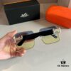 Hermès Women's Oversized 3D Frame Sunglasses, Heavyweight New Arrival, Retro and Elegant