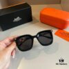 Hermes Classic Square Frame Sunglasses, Flattering on All Face Shapes, Perfect with Coats or Dresses, Nylon Polarized Lenses for UV Protection