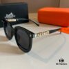 Hermes Classic Square Frame Sunglasses, Flattering on All Face Shapes, Perfect with Coats or Dresses, Nylon Polarized Lenses for UV Protection