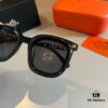 Hermes Classic Square Frame Sunglasses, Flattering on All Face Shapes, Perfect with Coats or Dresses, Nylon Polarized Lenses for UV Protection