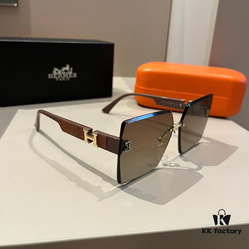 Hermes Women's Sunglasses, Oval Lenses, Premium Custom Design, Essential Eyewear for Travel and Driving