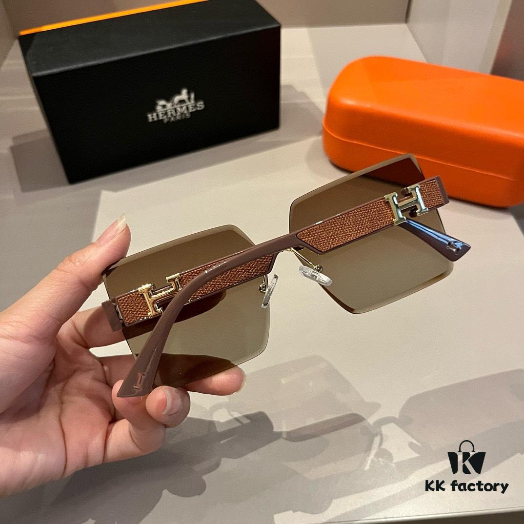 Hermes Women's Sunglasses, Oval Lenses, Premium Custom Design, Essential Eyewear for Travel and Driving