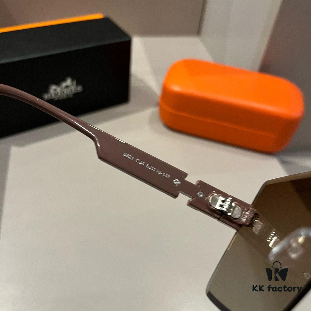 Hermes Women's Sunglasses, Oval Lenses, Premium Custom Design, Essential Eyewear for Travel and Driving