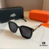 Hermes Classic Square Frame Sunglasses, Flattering on All Face Shapes, Perfect with Coats or Dresses, Stylish and Elegant, Nylon Polarized Lenses for UV Protection