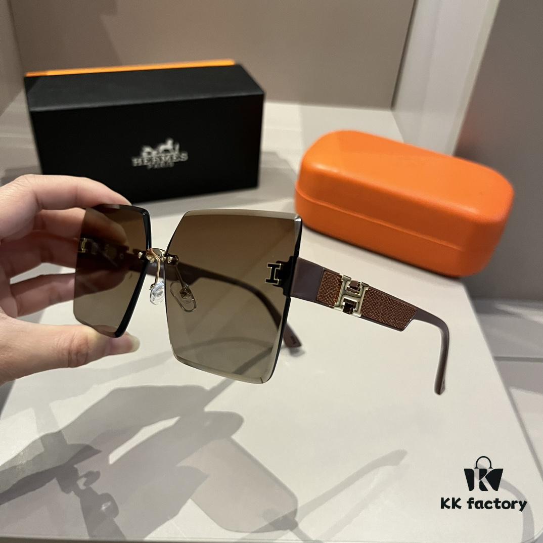 Hermes Women's Sunglasses, Oval Lenses, Ultra-Premium Custom Design, Essential Eyewear for Travel and Driving