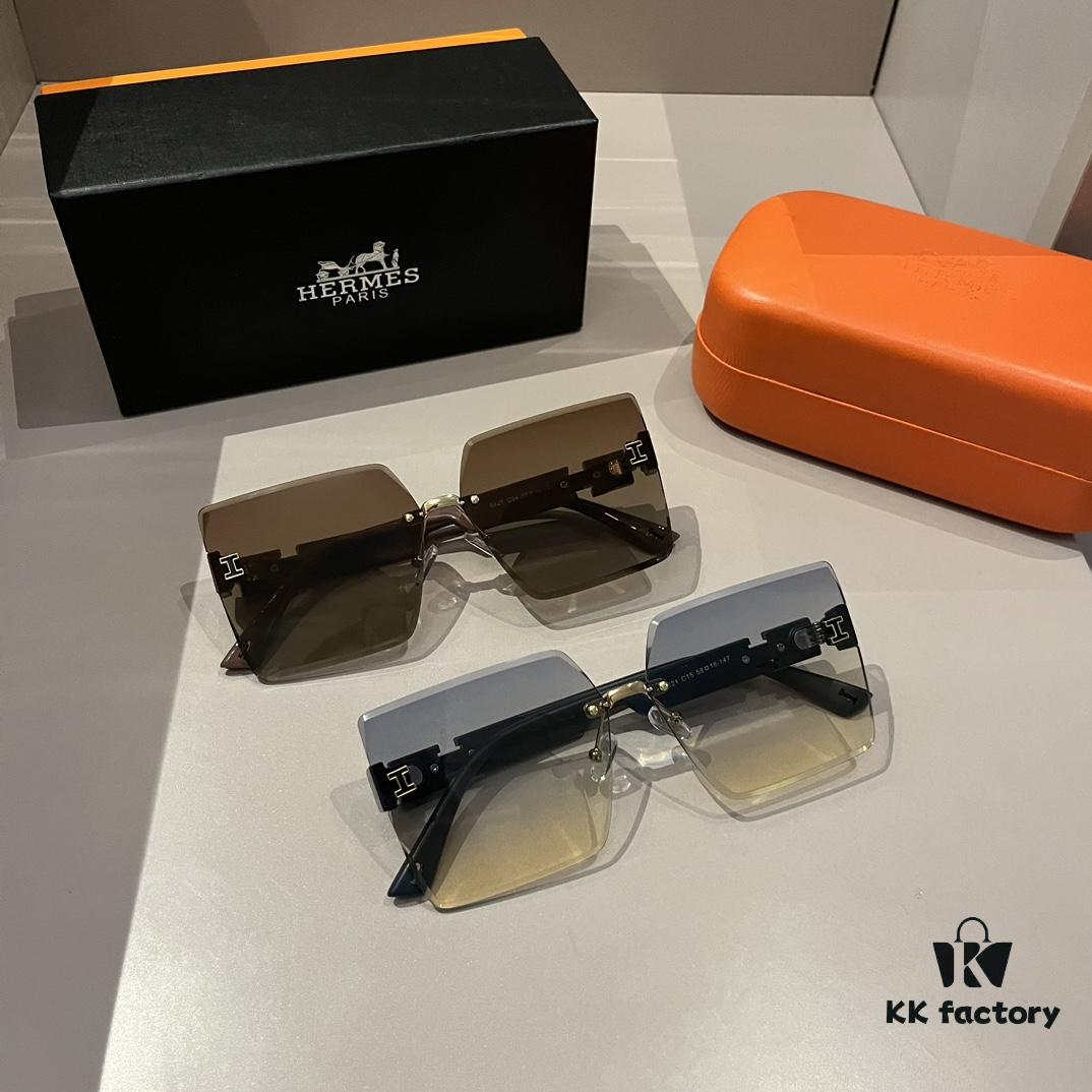 Hermes Women's Sunglasses, Oval Lenses, Ultra-Premium Custom Design, Essential Eyewear for Travel and Driving