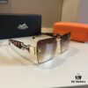 HERMES Hermès New Heavyweight Women's Sunglasses, Large Frame with 3D Design to Flatter Facial Features, Retro and Elegant Style