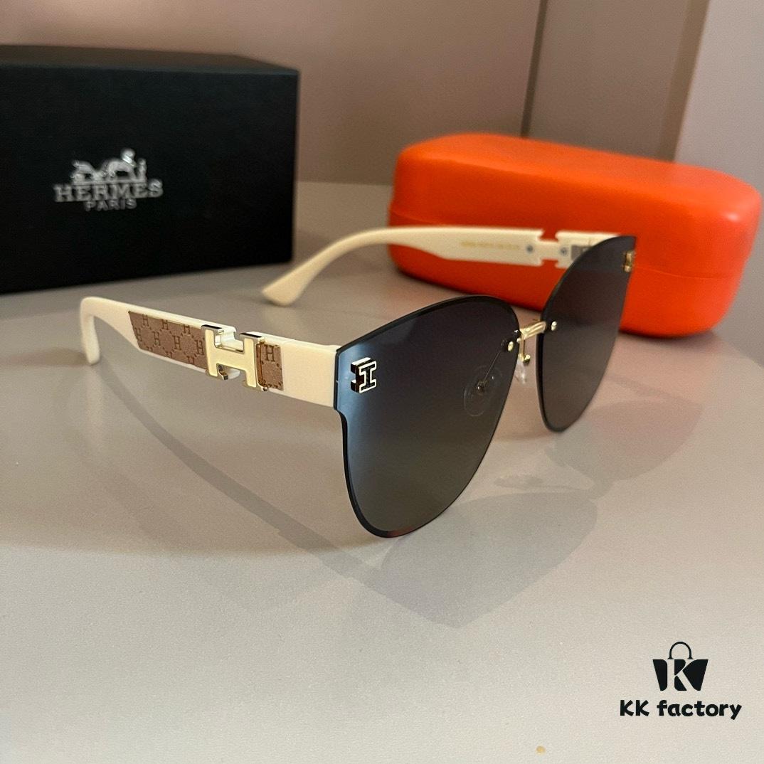 Hermes Women's Sunglasses, Oval Lens, Ultra-Premium Custom Design, Essential for Travel and Driving