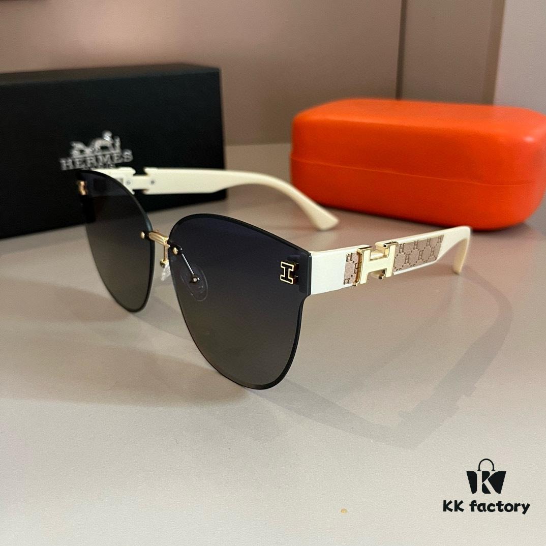 Hermes Women's Sunglasses, Oval Lens, Ultra-Premium Custom Design, Essential for Travel and Driving