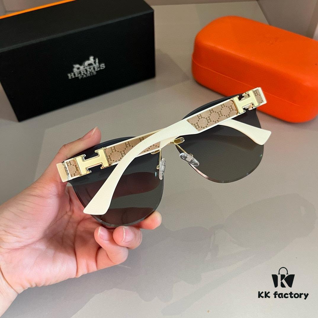 Hermes Women's Sunglasses, Oval Lens, Ultra-Premium Custom Design, Essential for Travel and Driving