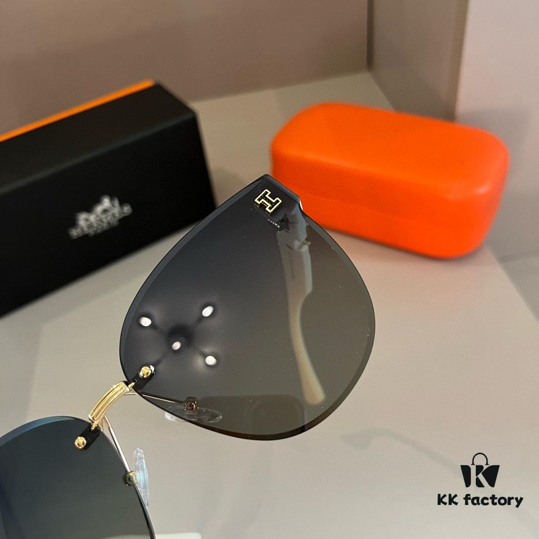 Hermes Women's Sunglasses, Oval Lens, Ultra-Premium Custom Design, Essential for Travel and Driving