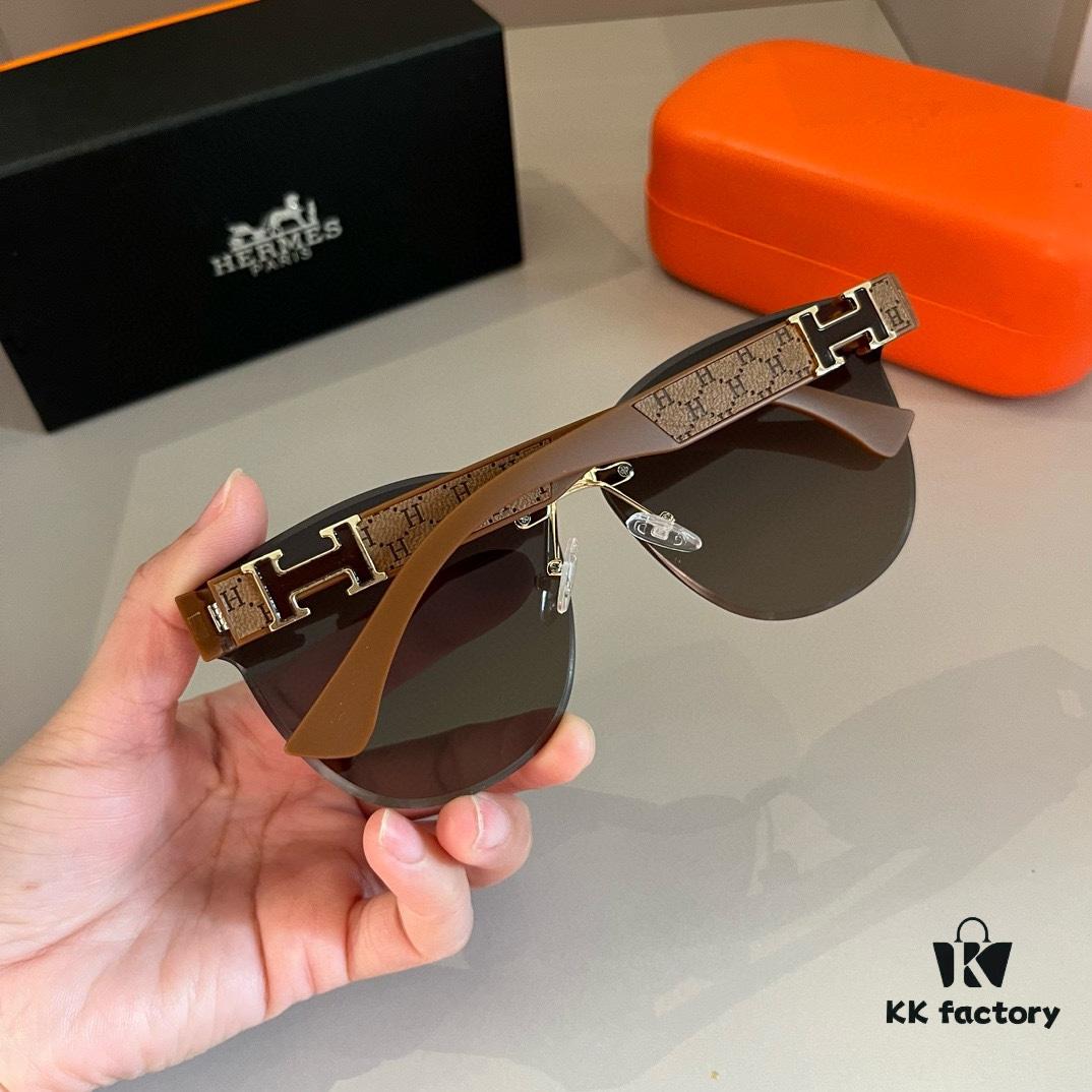Hermes Women's Sunglasses, Oval Lenses, Ultra-Premium Custom Design, Essential for Travel and Driving