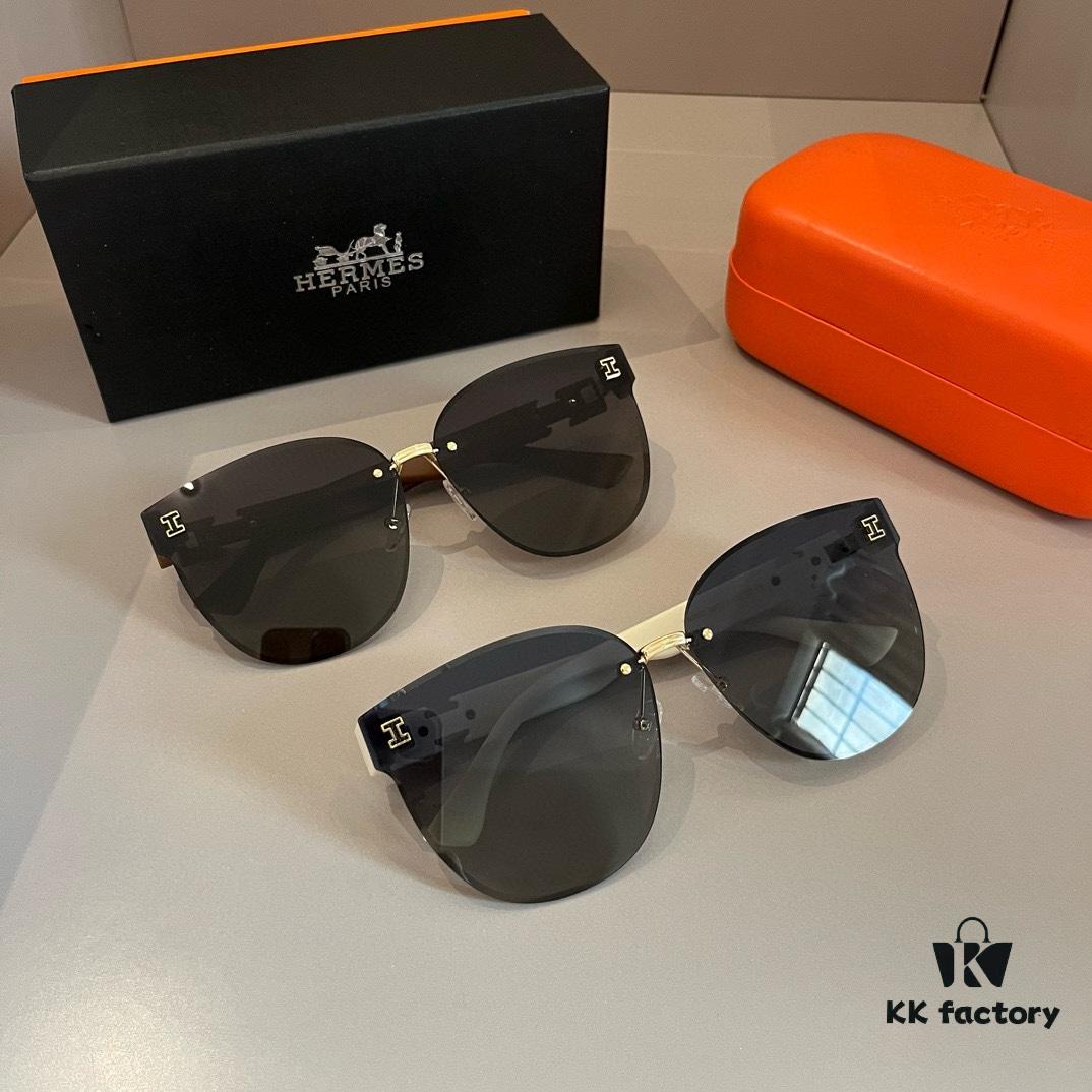 Hermes Women's Sunglasses, Oval Lenses, Ultra-Premium Custom Design, Essential for Travel and Driving