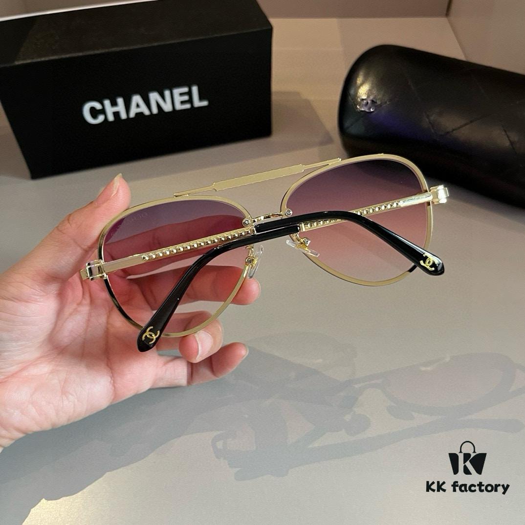 Chanel Sunglasses, absolutely in love, instantly elevate your presence, remarkably slimming on the face, large-frame design that's surprisingly lightweight and comfortable with perfectly curved temples