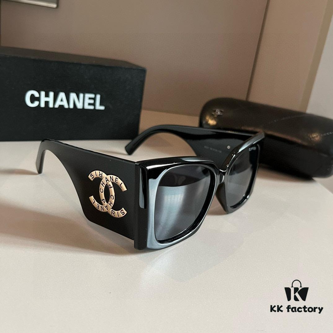 Chanel Sunglasses, absolutely in love, the aura is perfectly on point when worn, makes the face look incredibly slim, large frame yet surprisingly lightweight, with just the right temple curvature for a comfortable, feather-light fit!
