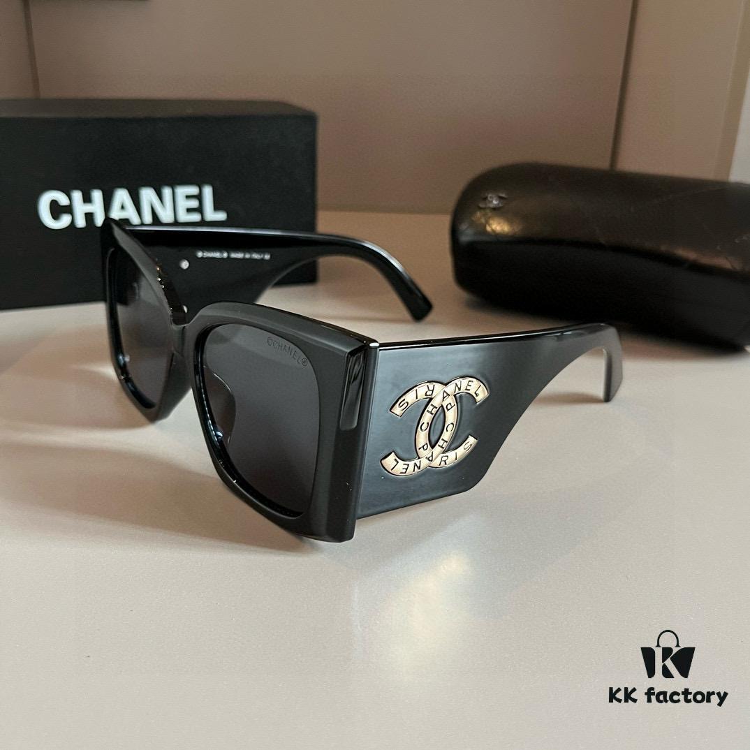 Chanel Sunglasses, absolutely in love, the aura is perfectly on point when worn, makes the face look incredibly slim, large frame yet surprisingly lightweight, with just the right temple curvature for a comfortable, feather-light fit!