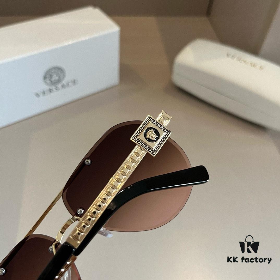 VERSACE Versace Fashion Sunglasses in European and American Style, Men's Polarized Sunglasses, Sun Protection Glasses for Men, Perfect Companion for Facial Contour Enhancement