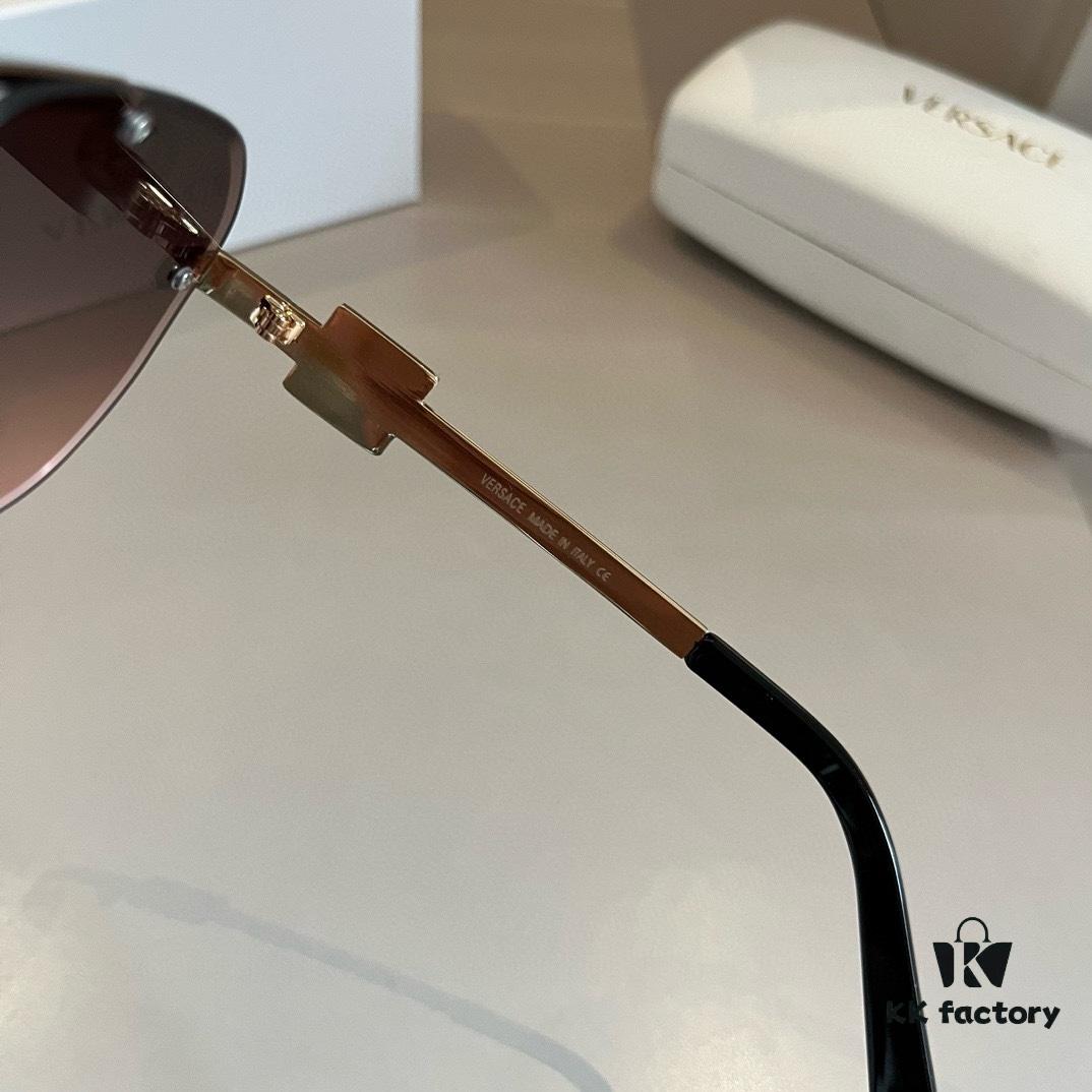 VERSACE Versace Fashion Sunglasses in European and American Style, Men's Polarized Sunglasses, Sun Protection Glasses for Men, Perfect Companion for Facial Contour Enhancement