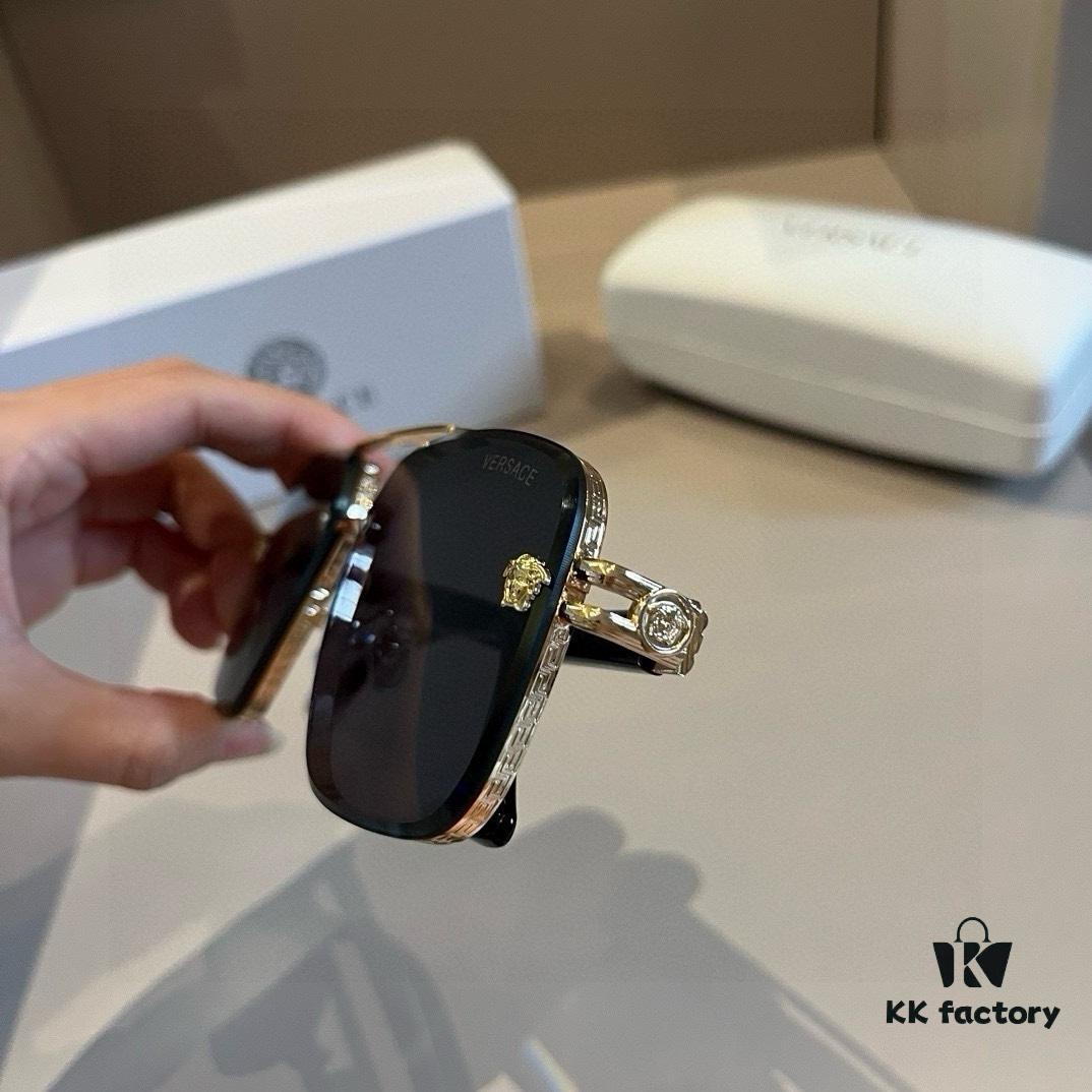 VERSACE Versace Fashion Sunglasses in European and American Style, Men's Polarized Sunglasses, Sun Protection Glasses for Men, Stylish Eyewear to Complement Facial Features