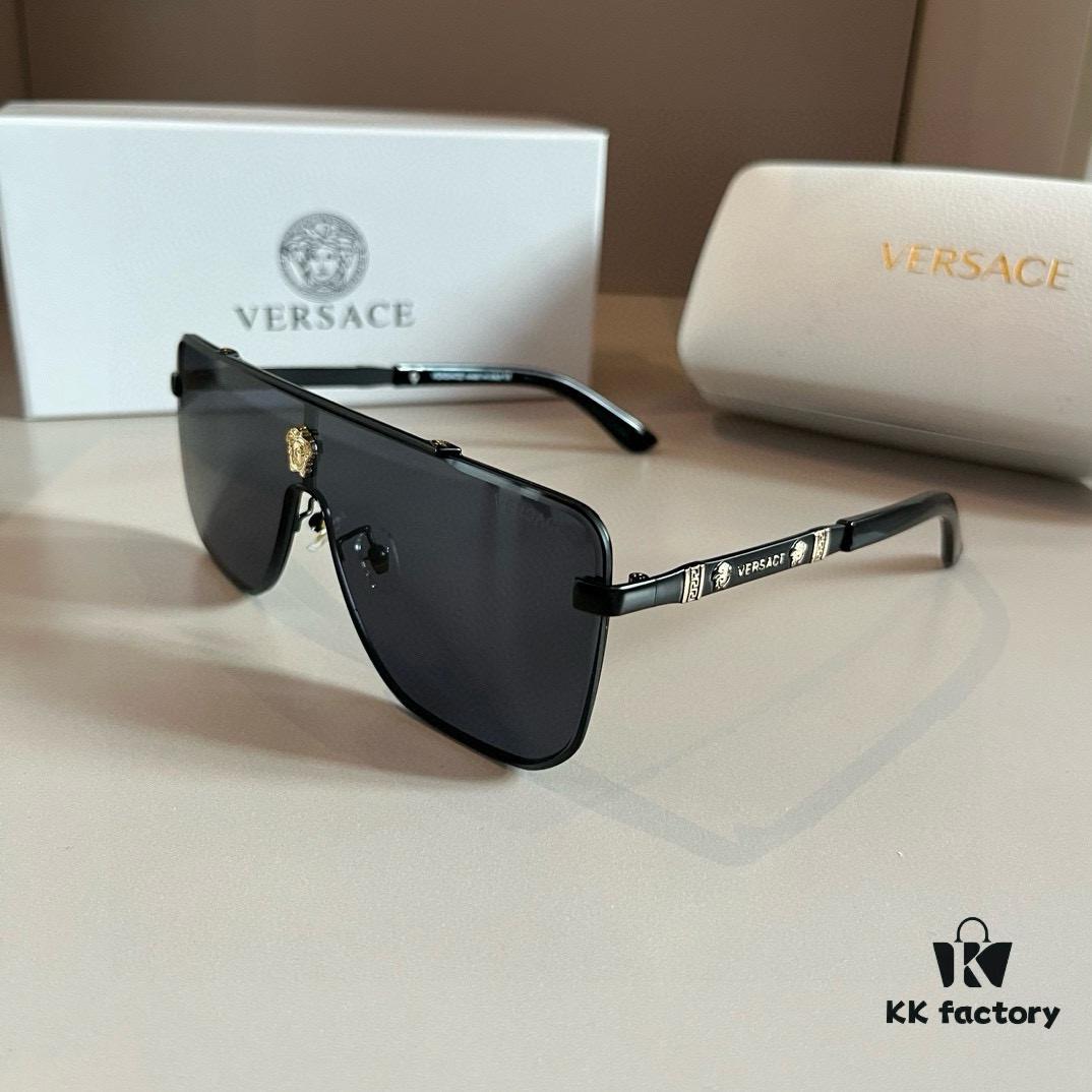 VERSACE Versace Fashion Sunglasses in European and American Style, Men's Polarized Sunglasses, Sun Protection Eyewear for Men, Perfect Companion for Facial Contour Enhancement