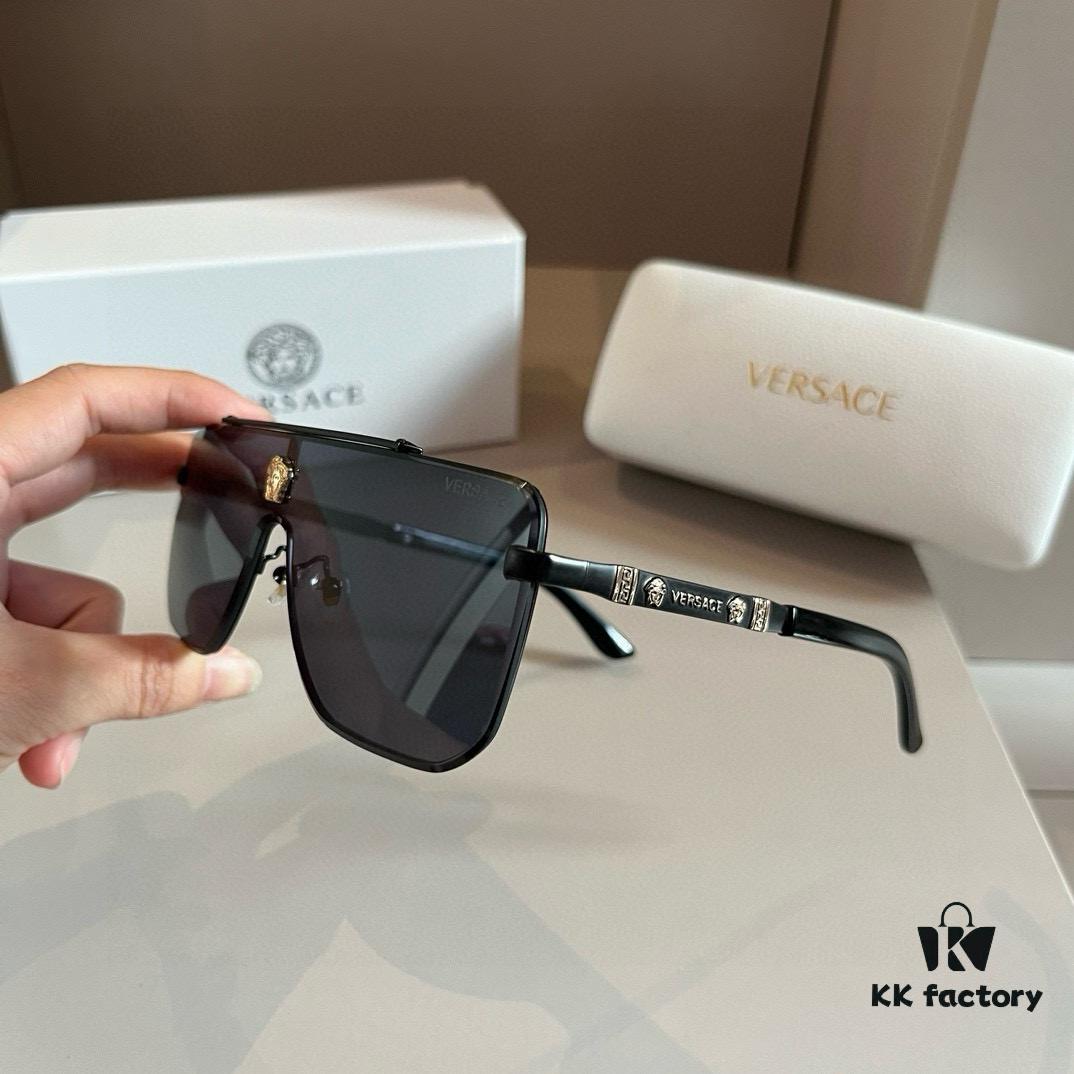 VERSACE Versace Fashion Sunglasses in European and American Style, Men's Polarized Sunglasses, Sun Protection Eyewear for Men, Perfect Companion for Facial Contour Enhancement