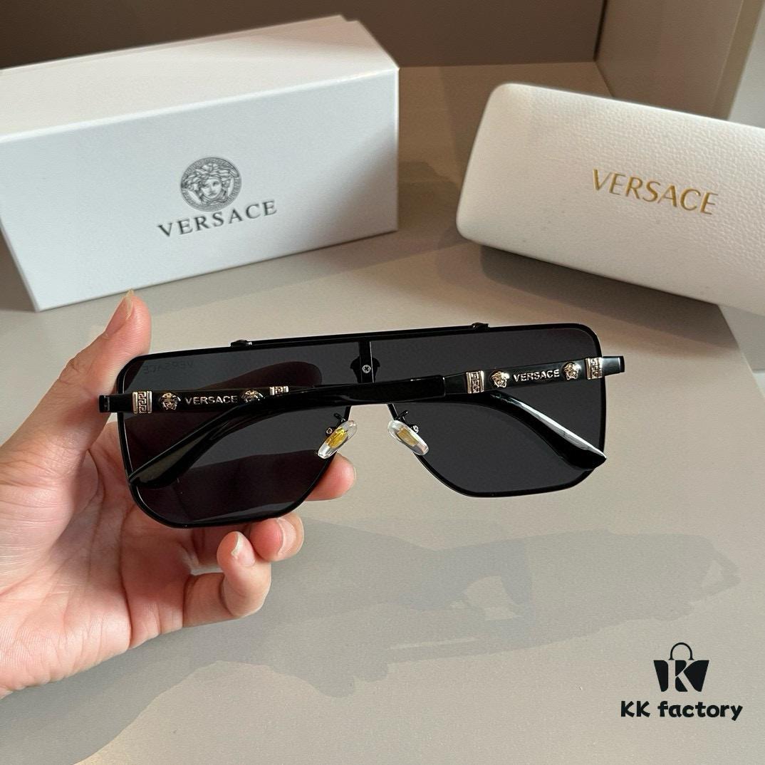 VERSACE Versace Fashion Sunglasses in European and American Style, Men's Polarized Sunglasses, Sun Protection Eyewear for Men, Perfect Companion for Facial Contour Enhancement